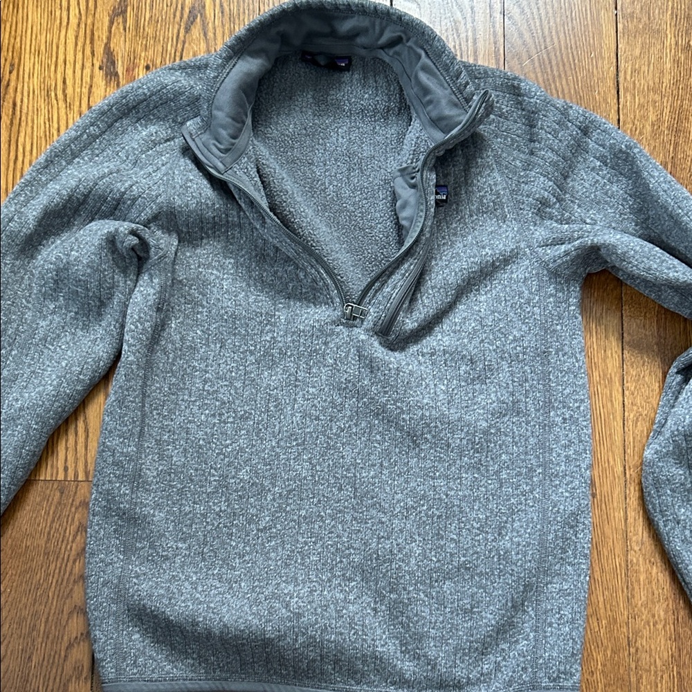 Men's Patagonia Better Sweater Gray Quarter-Zip Fleece size Small - Picture 5 of 5